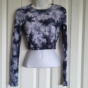 Garage Tie Dye Long Sleeve Crop Top - Size S